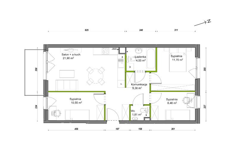 Mieszkanie 4-pokojowe Wrocław Ołtaszyn, ul. Orawska. Zdjęcie 8