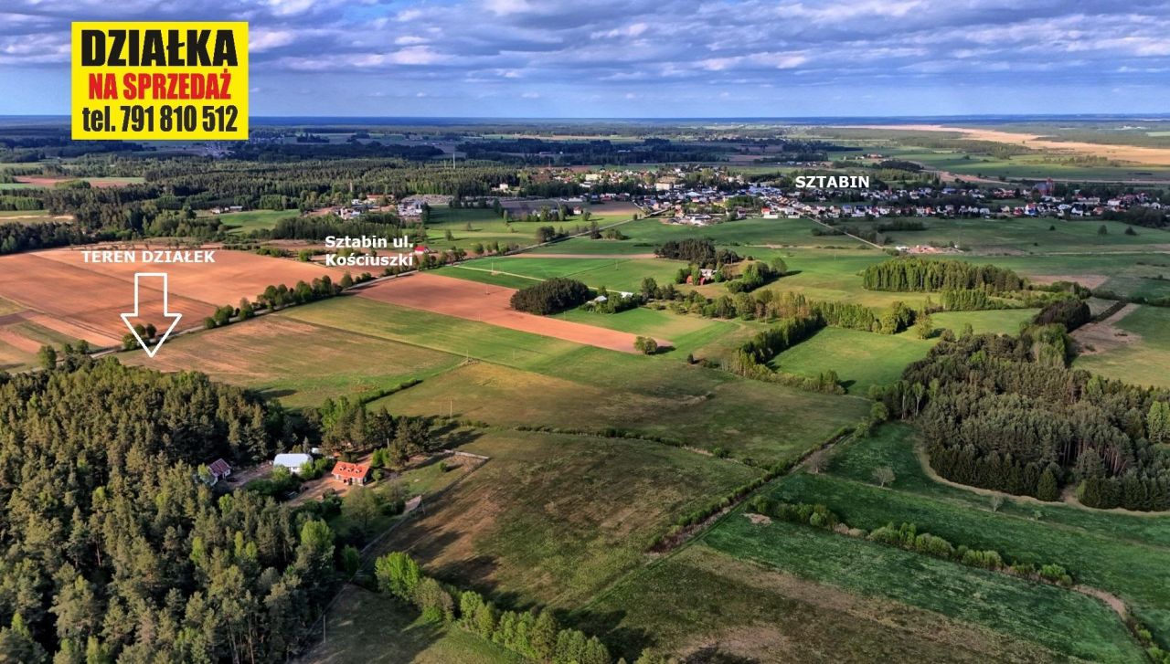 Działka budowlana Sztabin, ul. Kościuszki. Zdjęcie 1