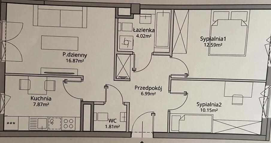 Mieszkanie 3-pokojowe Warszawa Praga-Południe, ul. Przeworska. Zdjęcie 12