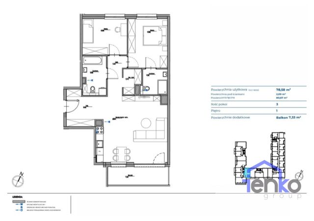 Mieszkanie 3-pokojowe Warszawa Wilanów, ul. Jerzego Holzera. Zdjęcie 5