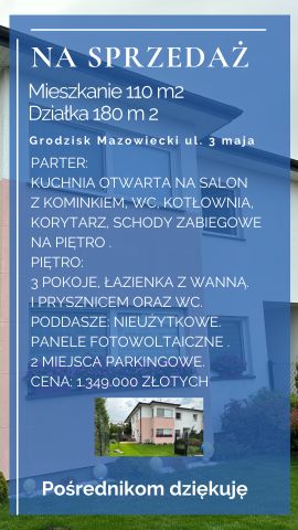 Mieszkanie 4-pokojowe Grodzisk Mazowiecki Centrum, ul. 3 Maja. Zdjęcie 1