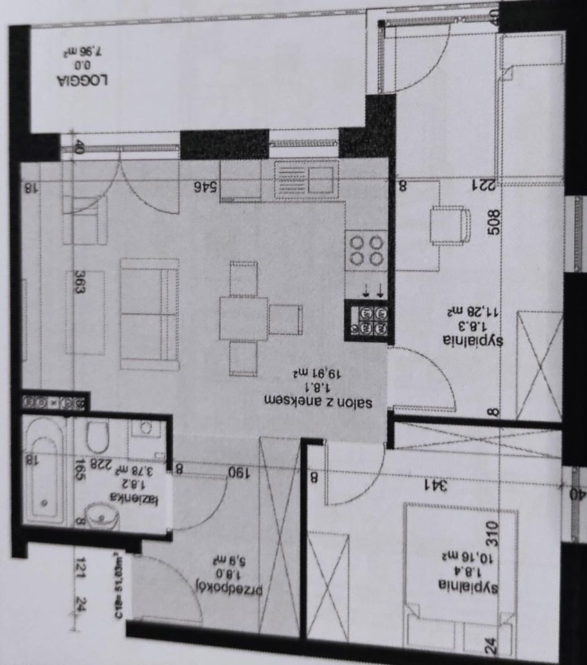 Mieszkanie 3-pokojowe Lubin, ul. Jana Pawła II. Zdjęcie 20