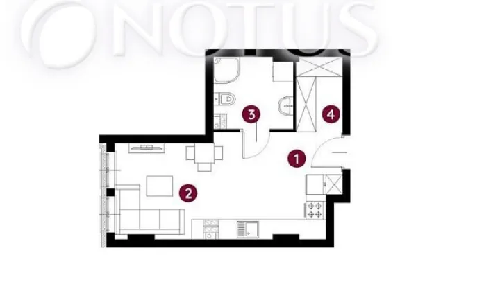 Mieszkanie 1-pokojowe Bielsko-Biała, ul. Mostowa