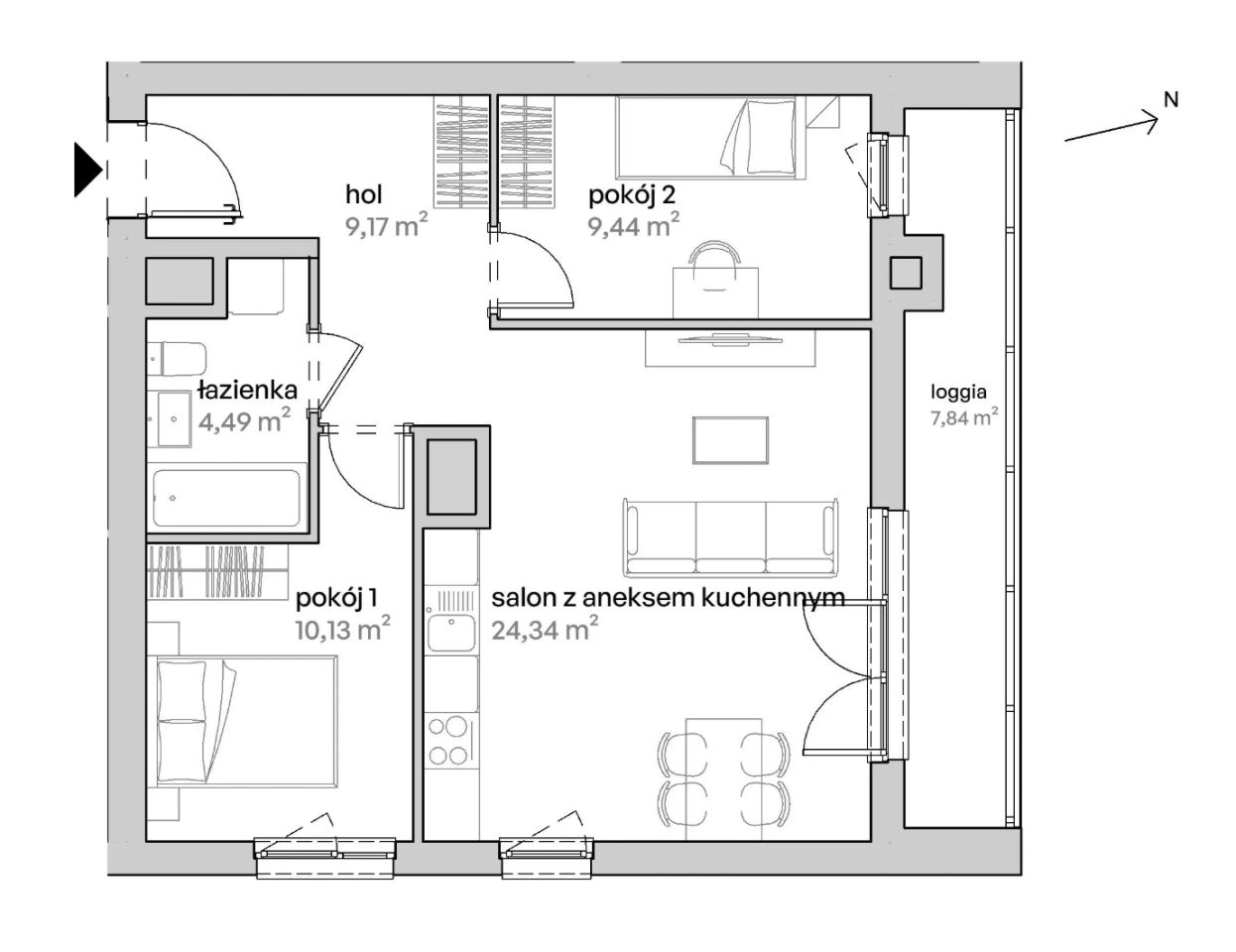 Mieszkanie 3-pokojowe Poznań Starołęka, ul. Unii Lubelskiej. Zdjęcie 7