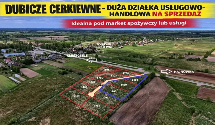 Działka inwestycyjna Dubicze Cerkiewne