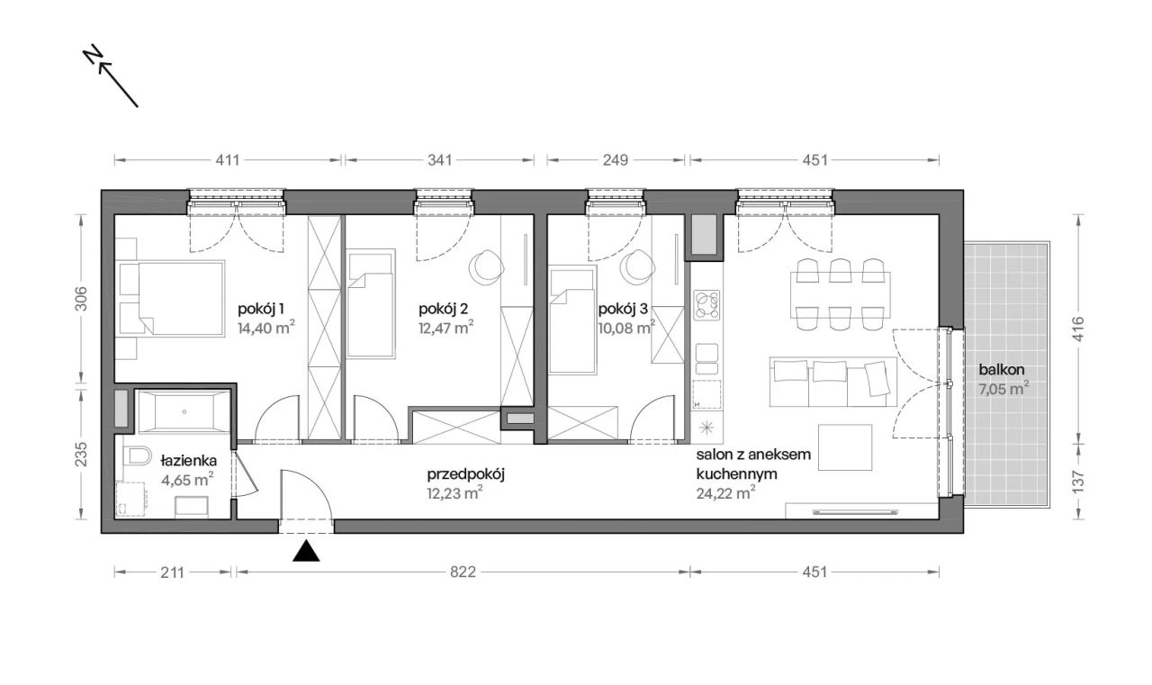 Mieszkanie 4-pokojowe Katowice Brynów, ul. Ceglana. Zdjęcie 7