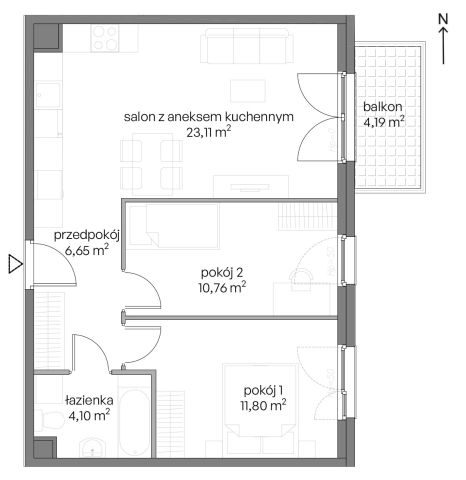 Mieszkanie 3-pokojowe Gdańsk Ujeścisko, ul. Niepołomicka. Zdjęcie 8