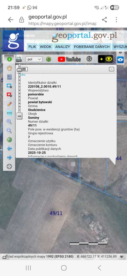 Działka budowlana Sominy, ul. Słoneczna. Zdjęcie 6