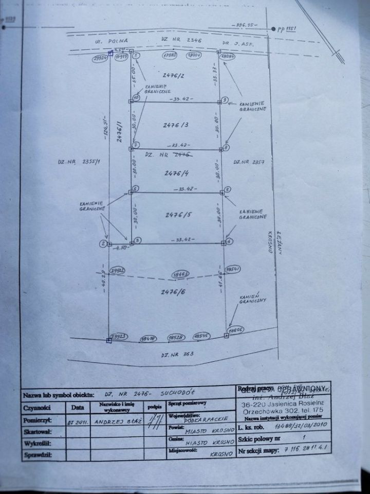 Działka budowlana Krosno Suchodół, ul. Polna. Zdjęcie 1
