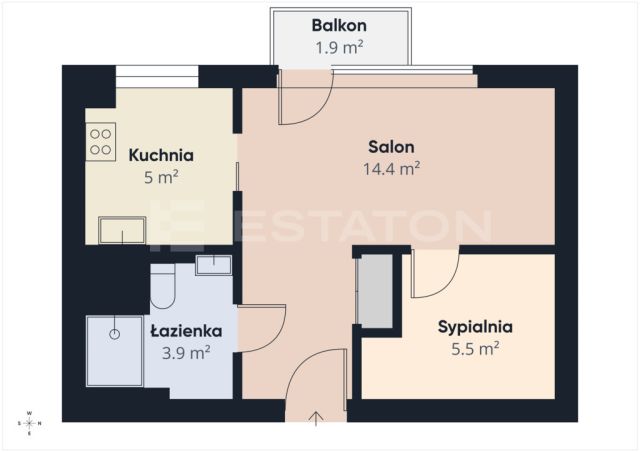 Mieszkanie 2-pokojowe Rzeszów, ul. bp. Józefa Sebastiana Pelczara. Zdjęcie 14