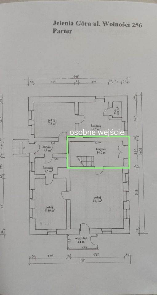Mieszkanie 4-pokojowe Jelenia Góra Cieplice Śląskie-Zdrój, ul. Wolności. Zdjęcie 20