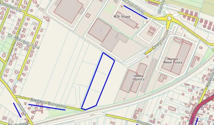 Działka inwestycyjna Kobylnica, ul. Stefana Banacha