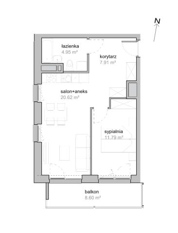 Mieszkanie 2-pokojowe Wrocław Tarnogaj, ul. Piękna. Zdjęcie 7