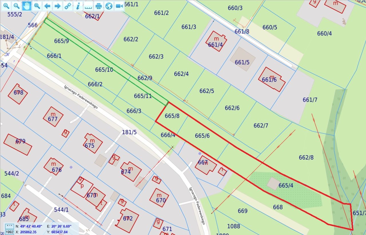 Działka rolno-budowlana Limanowa, ul. Ignacego Paderewskiego. Zdjęcie 2