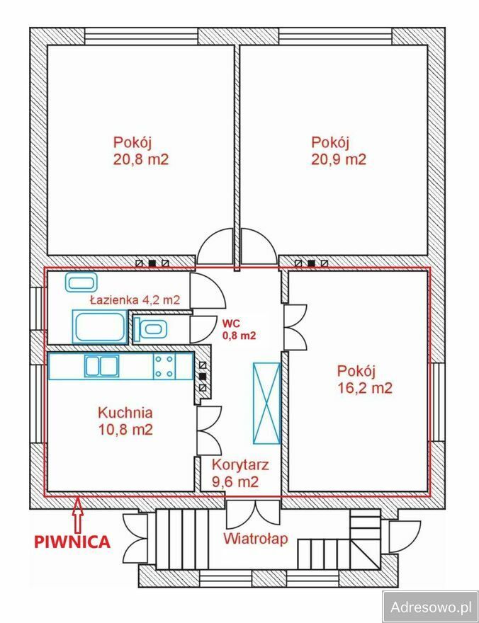 dom wolnostojący, 3 pokoje Świdnik, ul. Fryderyka Szopena. Zdjęcie 2