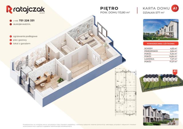 dom szeregowy, 4 pokoje Gowino, ul. Leśna. Zdjęcie 6