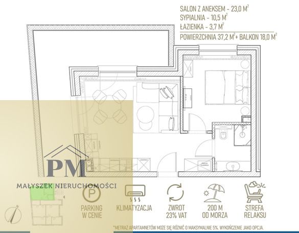Mieszkanie 2-pokojowe Chłopy. Zdjęcie 31