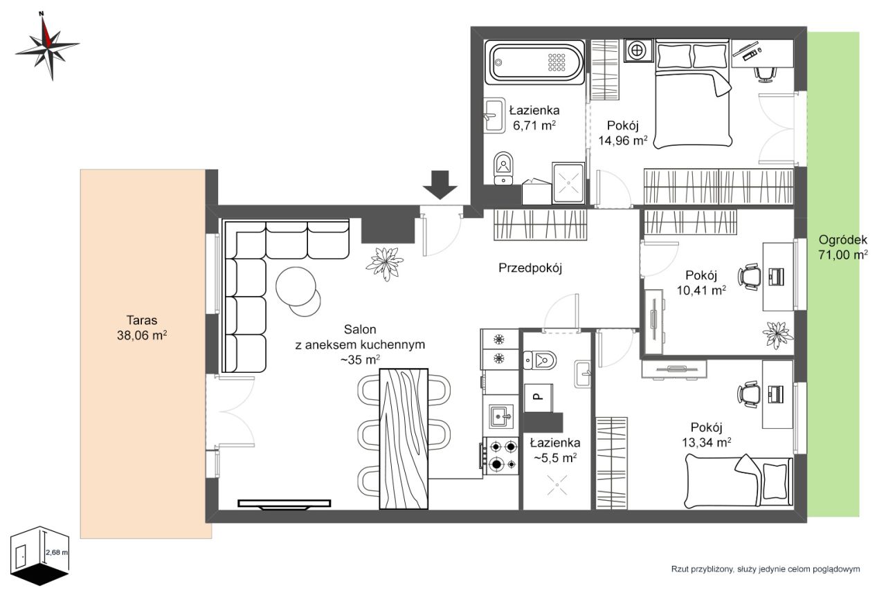 Mieszkanie 4-pokojowe Warszawa Bielany, ul. Wólczyńska. Zdjęcie 2