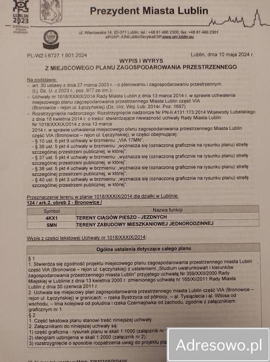 Działka budowlana Lublin Bronowice, ul. Firlejowska. Zdjęcie 2