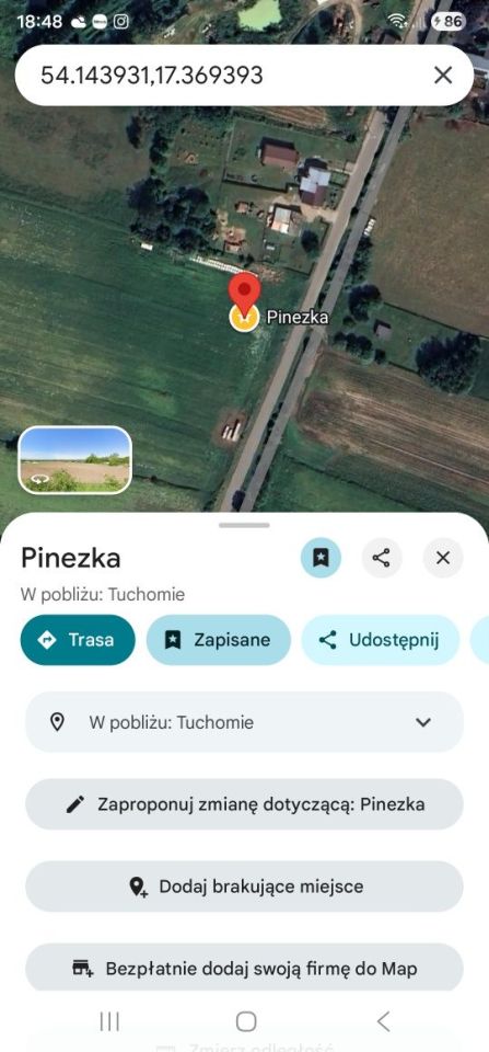 Działka budowlana Tągowie. Zdjęcie 2