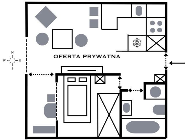 Mieszkanie 2-pokojowe Kraków Kliny, ul. Borkowska. Zdjęcie 13