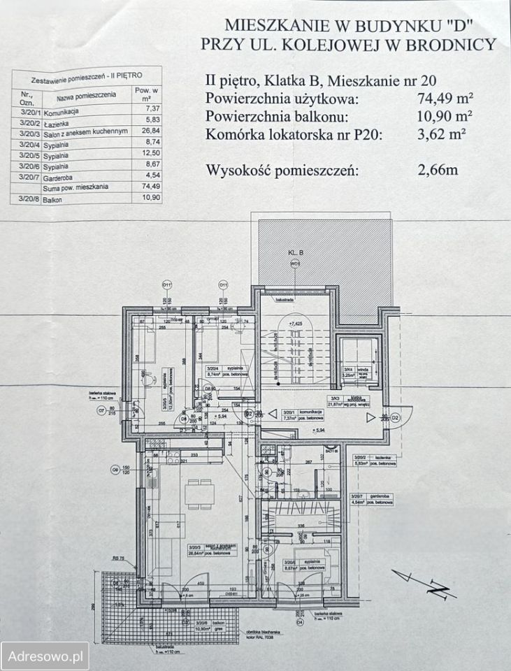 Mieszkanie 4-pokojowe Brodnica, ul. Kolejowa. Zdjęcie 9