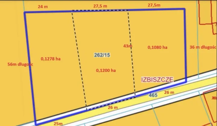 Działka budowlana Izbiszcze
