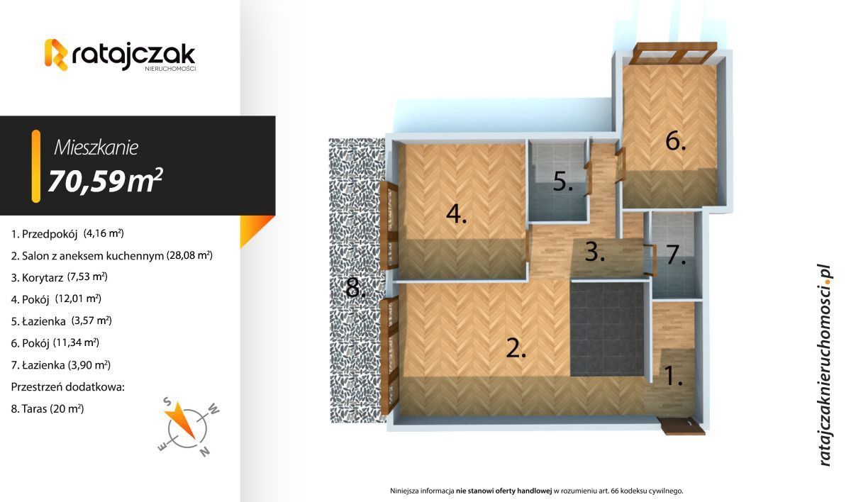 Mieszkanie 3-pokojowe Żarnowska, ul. Piaskowa. Zdjęcie 22