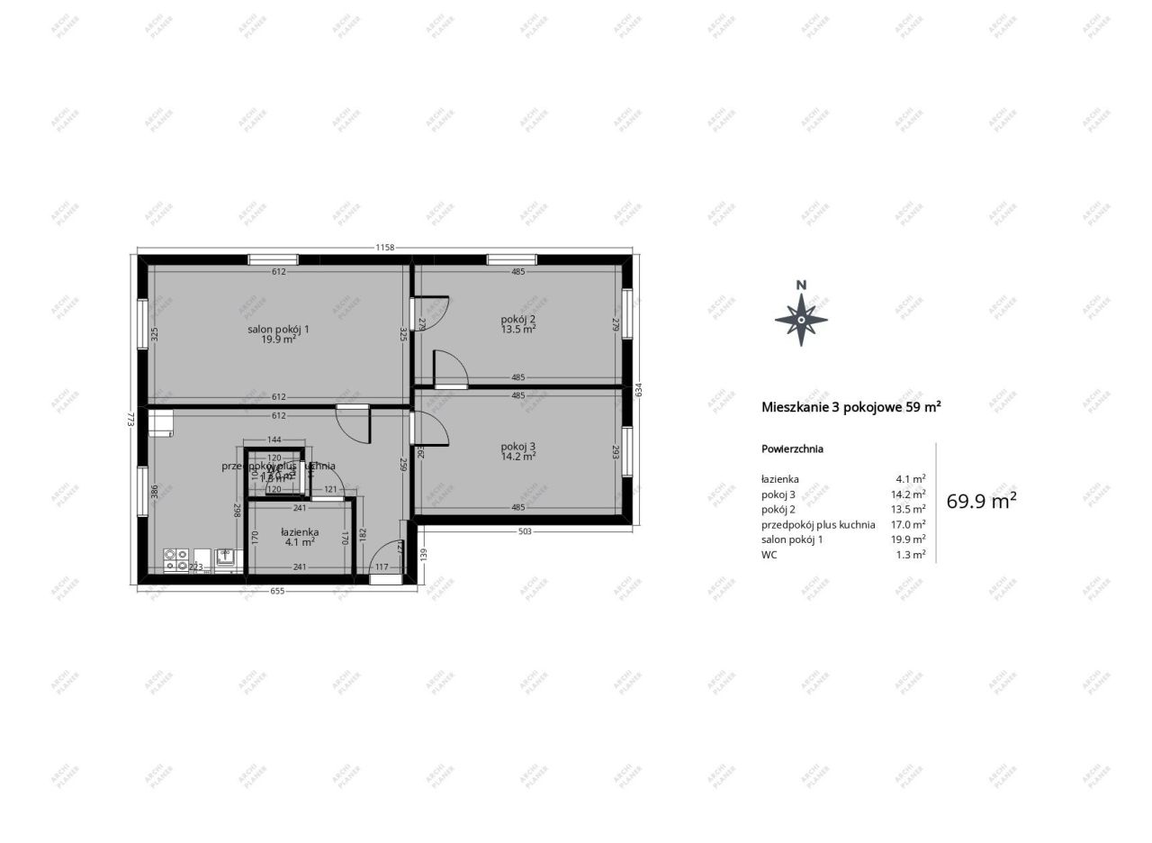 Mieszkanie 3-pokojowe Łuków, al. Tadeusza Kościuszki. Zdjęcie 7