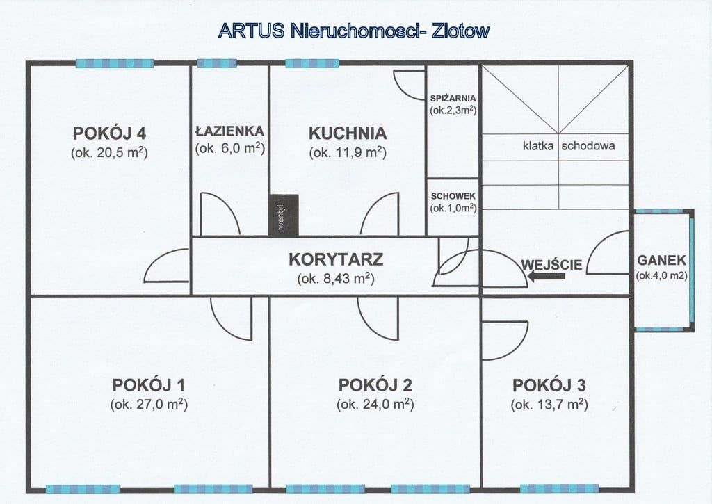 Mieszkanie 4-pokojowe Złotów, ul. Marii Skłodowskiej-Curie. Zdjęcie 1