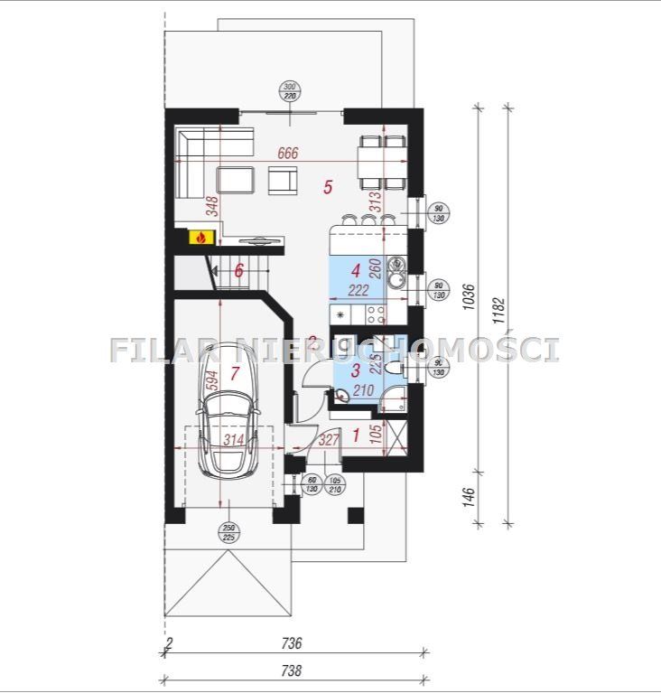 dom szeregowy, 5 pokoi Chróstnik. Zdjęcie 11