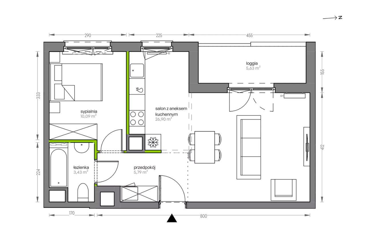 Mieszkanie 2-pokojowe Kraków Płaszów, ul. Myśliwska. Zdjęcie 25