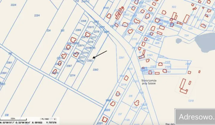 Działka budowlana Stara Łomża przy Szosie