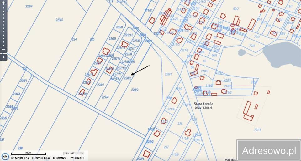 Działka budowlana Stara Łomża przy Szosie