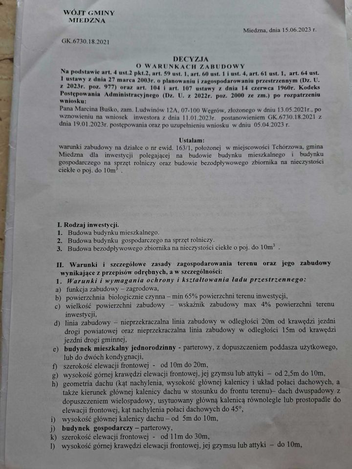 Działka budowlana Tchórzowa. Zdjęcie 6