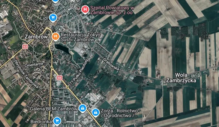 Działka rolno-budowlana Zambrów, ul. Grabowska