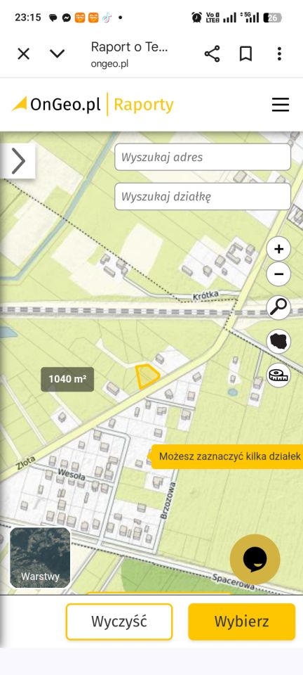 Działka rolno-budowlana Kamionka, ul. Złota. Zdjęcie 2