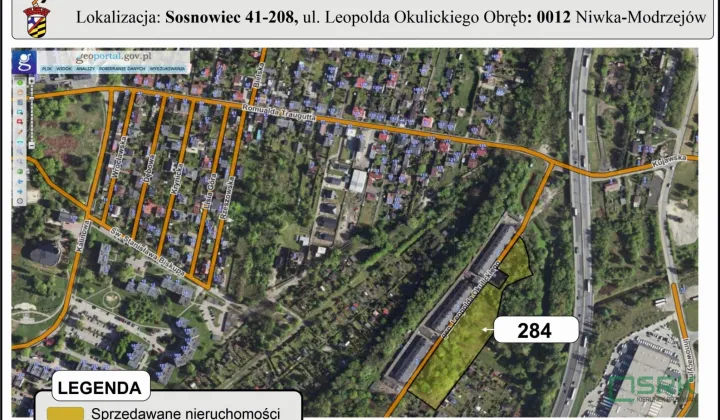 Działka inna Sosnowiec Dańdówka, ul. gen. Leopolda Okulickiego