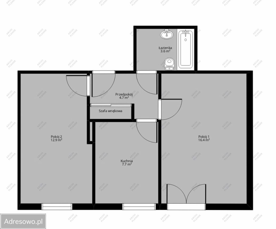 Mieszkanie 2-pokojowe Wrocław Ołbin, ul. Bolesława Prusa. Zdjęcie 12