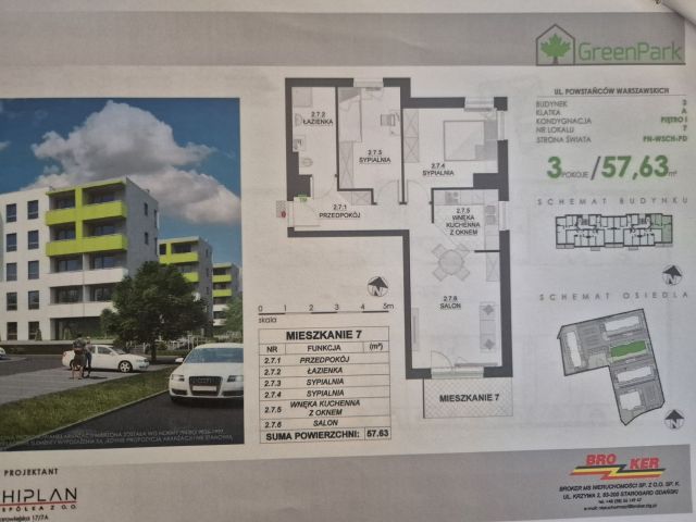 Mieszkanie 3-pokojowe Starogard Gdański. Zdjęcie 1