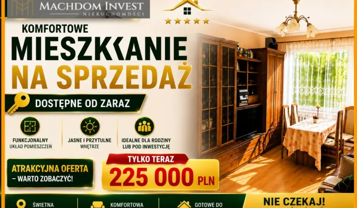 Mieszkanie 2-pokojowe Brodnica, ul. Stanisława Wyspiańskiego