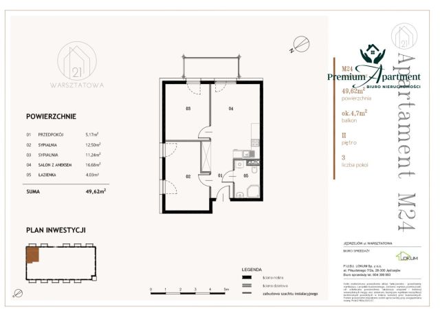 Mieszkanie 3-pokojowe Jędrzejów, ul. Warsztatowa. Zdjęcie 1