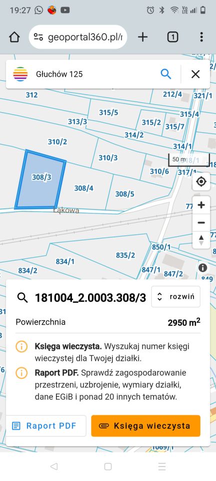 Działka rolno-budowlana Głuchów. Zdjęcie 5