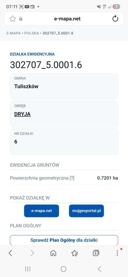 Działka budowlana Dryja. Zdjęcie 3