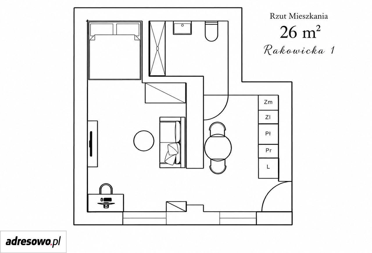 Mieszkanie 2-pokojowe Kraków Grzegórzki, ul. Rakowicka. Zdjęcie 5