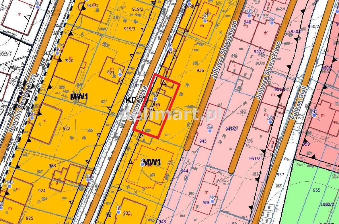 Działka budowlana Sanok Śródmieście, ul. Grunwaldzka. Zdjęcie 7