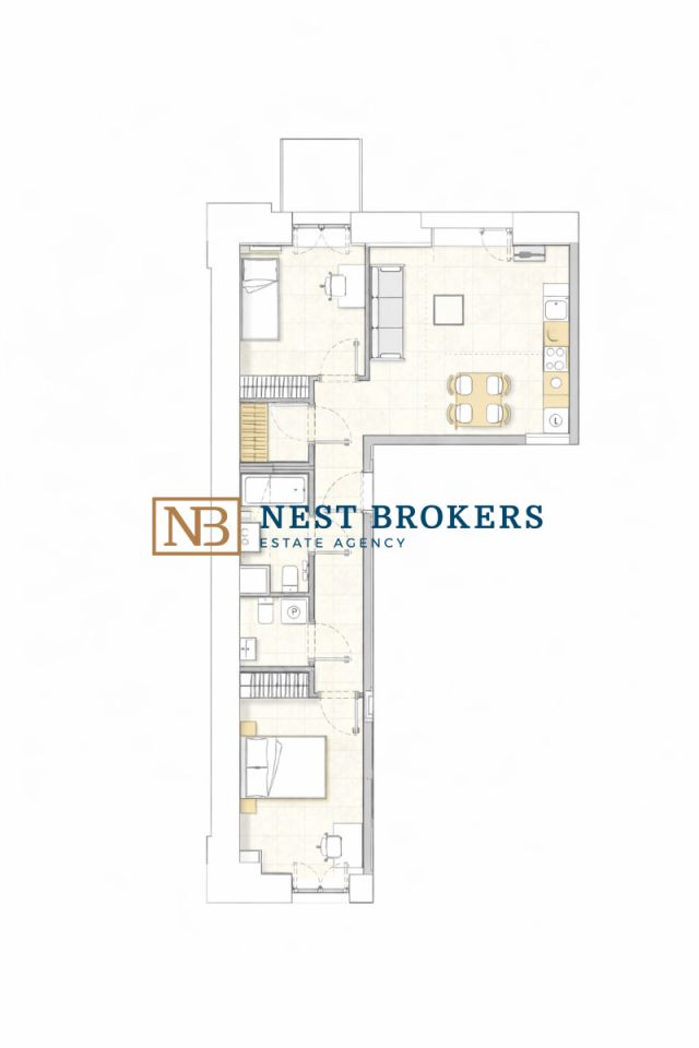 Mieszkanie 3-pokojowe Kraków Śródmieście, ul. Mogilska. Zdjęcie 5