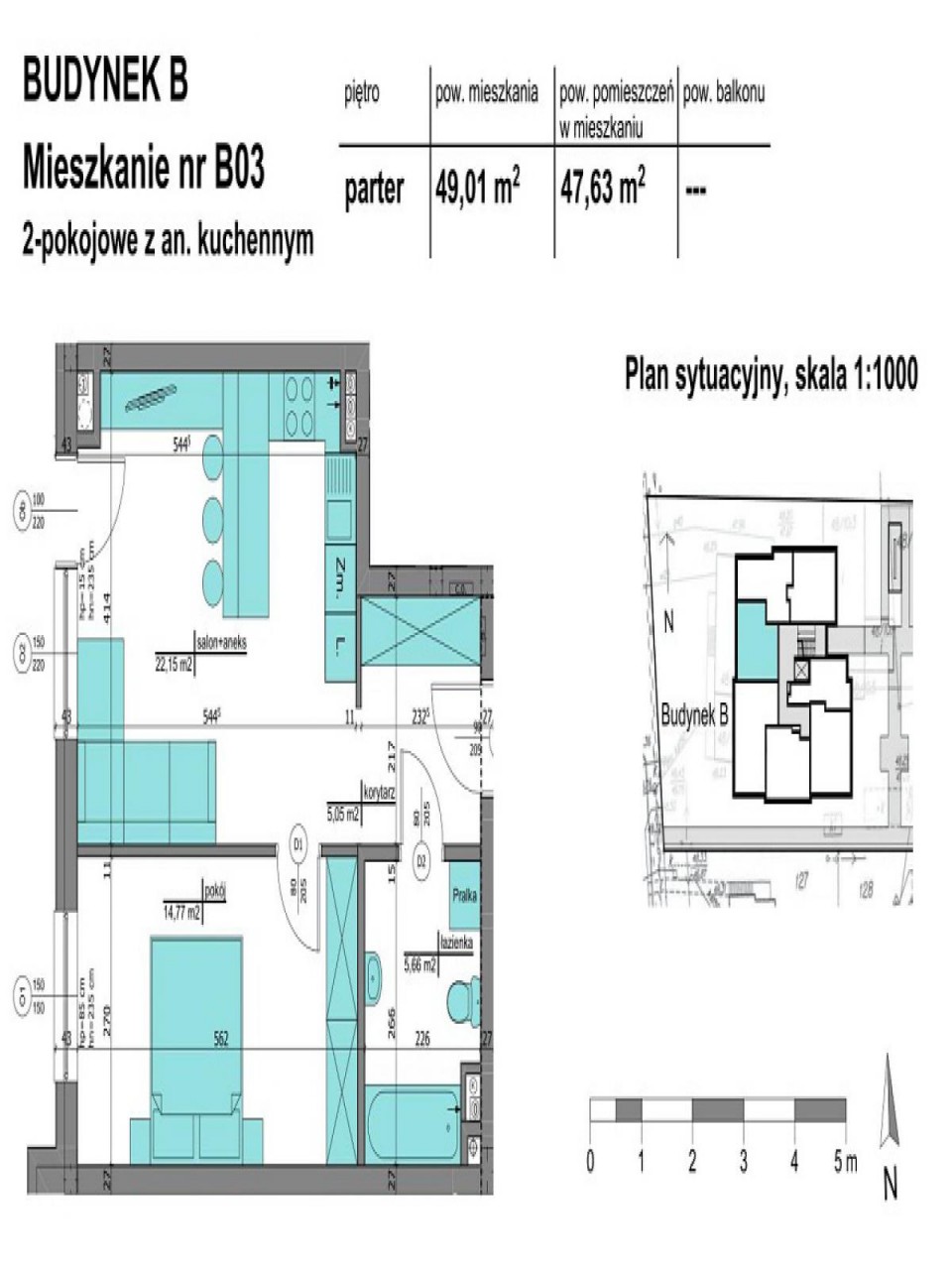 Mieszkanie 2-pokojowe Bydgoszcz Czyżkówko, ul. Siedlecka. Zdjęcie 7