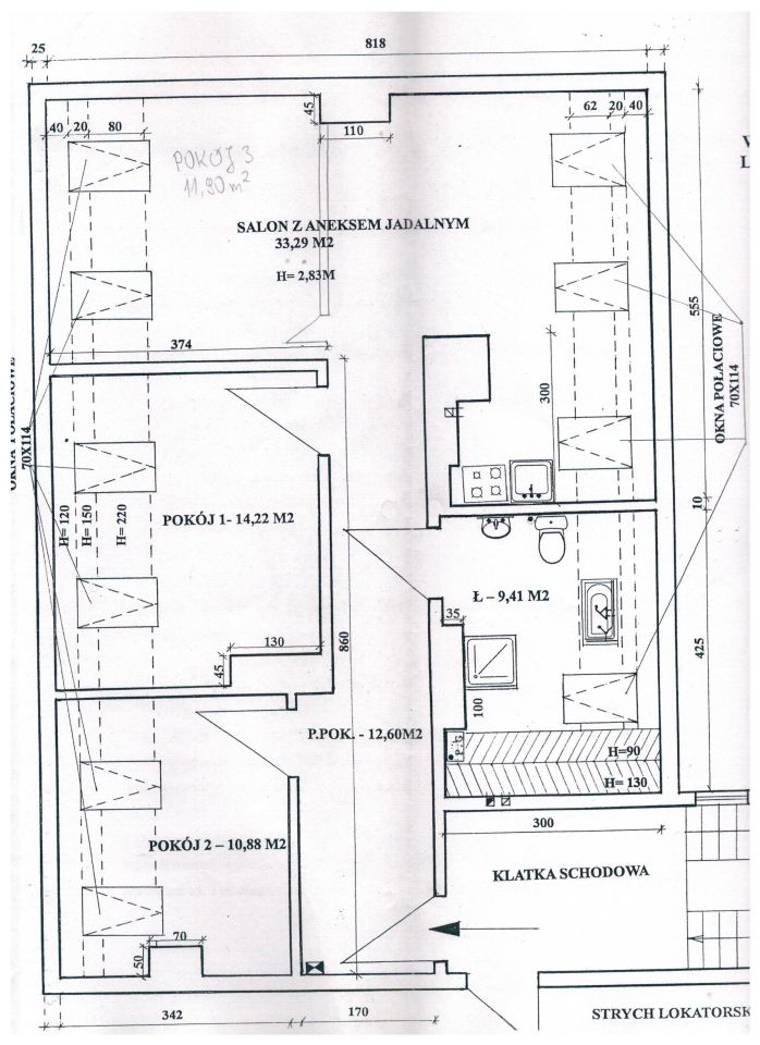 Mieszkanie 4-pokojowe Szczecin Niebuszewo, ul. ks. Hugona Kołłątaja. Zdjęcie 21
