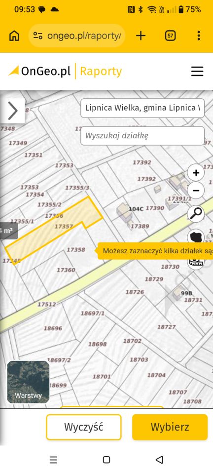 Działka budowlana Lipnica Wielka. Zdjęcie 2